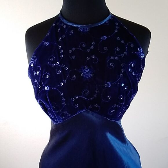 VINTAGE PROM ZUM ZUM VELVET WOMEN DRESS SIZE 7/8 - Picture 1 of 13